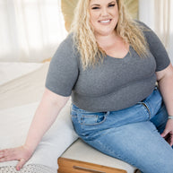 All Put Together - Charcoal Bodysuit