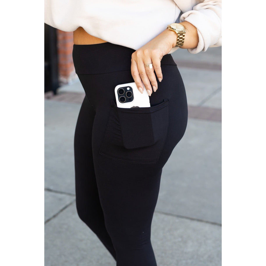 Ready to Ship | BLACK FULL-LENGTH Leggings with POCKET