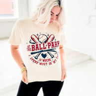 At The Ballpark Is Where I Spend Most Of My Days Graphic Tee