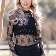 Black Lace Embrace Top