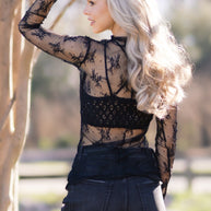 Black Lace Embrace Top