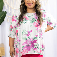 Botanical Bliss - Half Sleeve Top