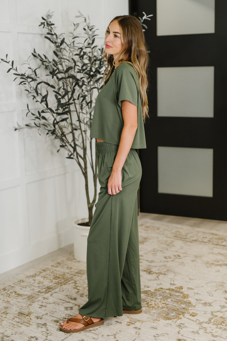 PREORDER: Casual Top and Bottom Set in Green