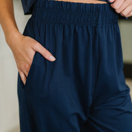 PREORDER: Casual Top and Bottom Set in Navy