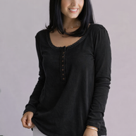 Cozy & Warm Black Henley
