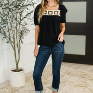 Craft Night Crochet Detail Top