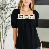 Craft Night Crochet Detail Top