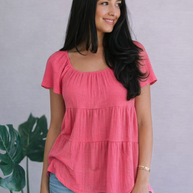 Crimson Tides - Tiered Top