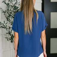 PREORDER: Crinkle Wove V-Neck Blouse in Four Colors