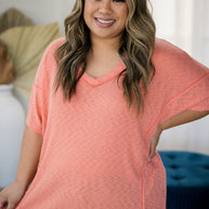 Cute In Coral - Short Sleeve