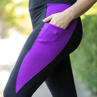 PreOrder | The Presley - Purple Panel Full Length Leggings ROUND 2