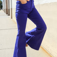 All You Need Sapphire High Waist Flare Leg Denim Jeans