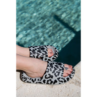 Ready to Ship | Gray Leopard Insanely Comfy -Beach or Casual Slides*