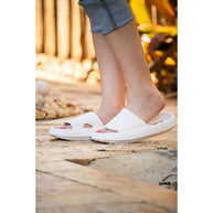 Ready to Ship | Solid White Insanely Comfy -Beach or Casual Slides