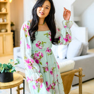 Delightfully Yours Floral Dress