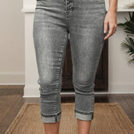 Dusty Charcoal - Judy Blue Capris