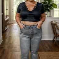 Dusty Charcoal - Judy Blue Capris