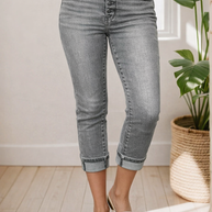 Dusty Charcoal - Judy Blue Capris
