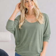 Dusty Olive Long Sleeve Dolman
