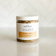 Zit Zapper Face Scrub – Sugar + Citrus exfoliating scrub for face care. Handcrafted with brown sugar, coconut oil, and vitamin E for gentle yet effective exfoliation.