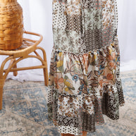 Floral Patches - Midi Skirt