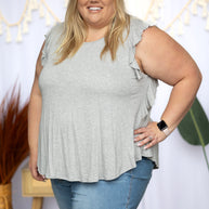 Flutter By - Ruffle Sleeve Top