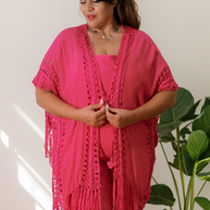 Fuchsia Flow Cardigan