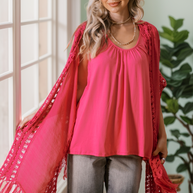 Fuchsia Flow Cardigan