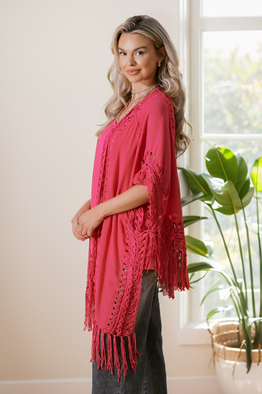 Fuchsia Flow Cardigan