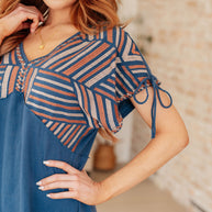 Greece Lightning V-Neck Blouse