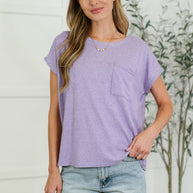 Heathered Harmony Basic Tee in Lavender