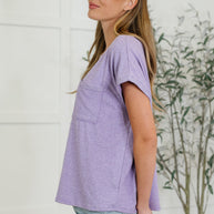 Heathered Harmony Basic Tee in Lavender