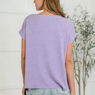 Heathered Harmony Basic Tee in Lavender