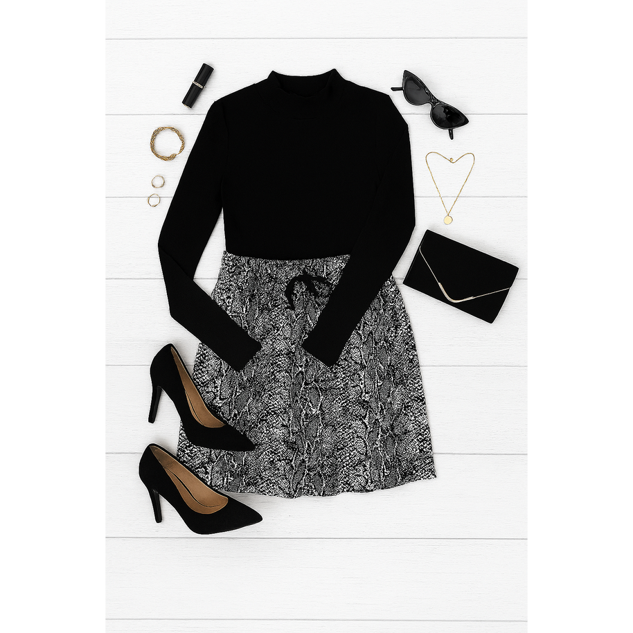 Ready to Ship | The Sydney Snakeskin Jogger Skirt