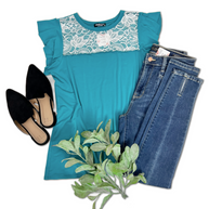 Graced With Lace - Flutter Sleeve