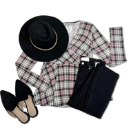 Pinky Plaid - Peplum