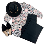 Chic Quetzal 3/4 Sleeve Top