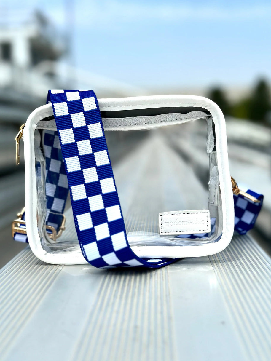 Lizzie Checkered Adjustable Bag Strap