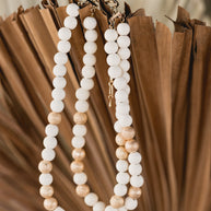 Ivory & Gold Beaded Necklace