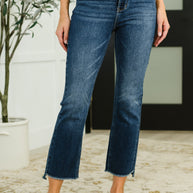Nova High Waist Dark Wash Kick Flare