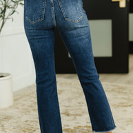 Nova High Waist Dark Wash Kick Flare