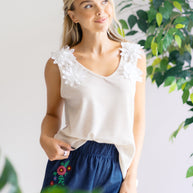 Whimsy Bloom Sleeveless Top