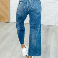 Megan High Rise Rigid Magic Wide Leg Crop Jeans