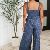 Live Your Best Life Floral Jumpsuit in Blue Floral