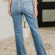 Lorena Mid Rise Vintage Wash Bootcut Jeans