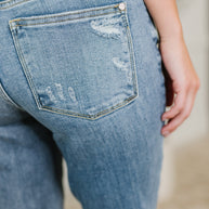 Lorena Mid Rise Vintage Wash Bootcut Jeans