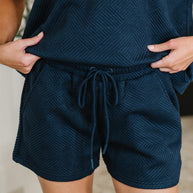 Love on the Loose Quilted Bottoms in Navy