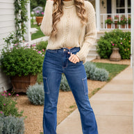 Lovin' Nature - Judy Blue Cargo Bootcuts - stylish, high-quality wholesale denim, available for boutique drop shipping from the US.