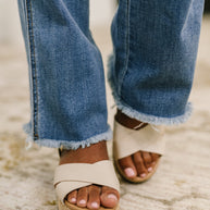 Maureen High Rise Distressed Bootcut Jeans