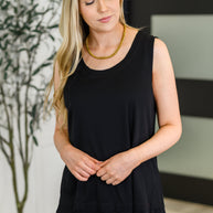 Mellow Muse Relaxed Knit Tank in Black